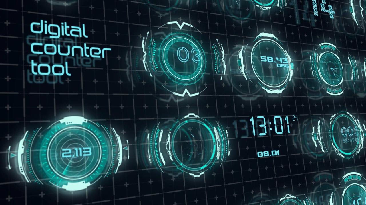 Digital Counter Tool | Digital, Digital timer, After effects templates